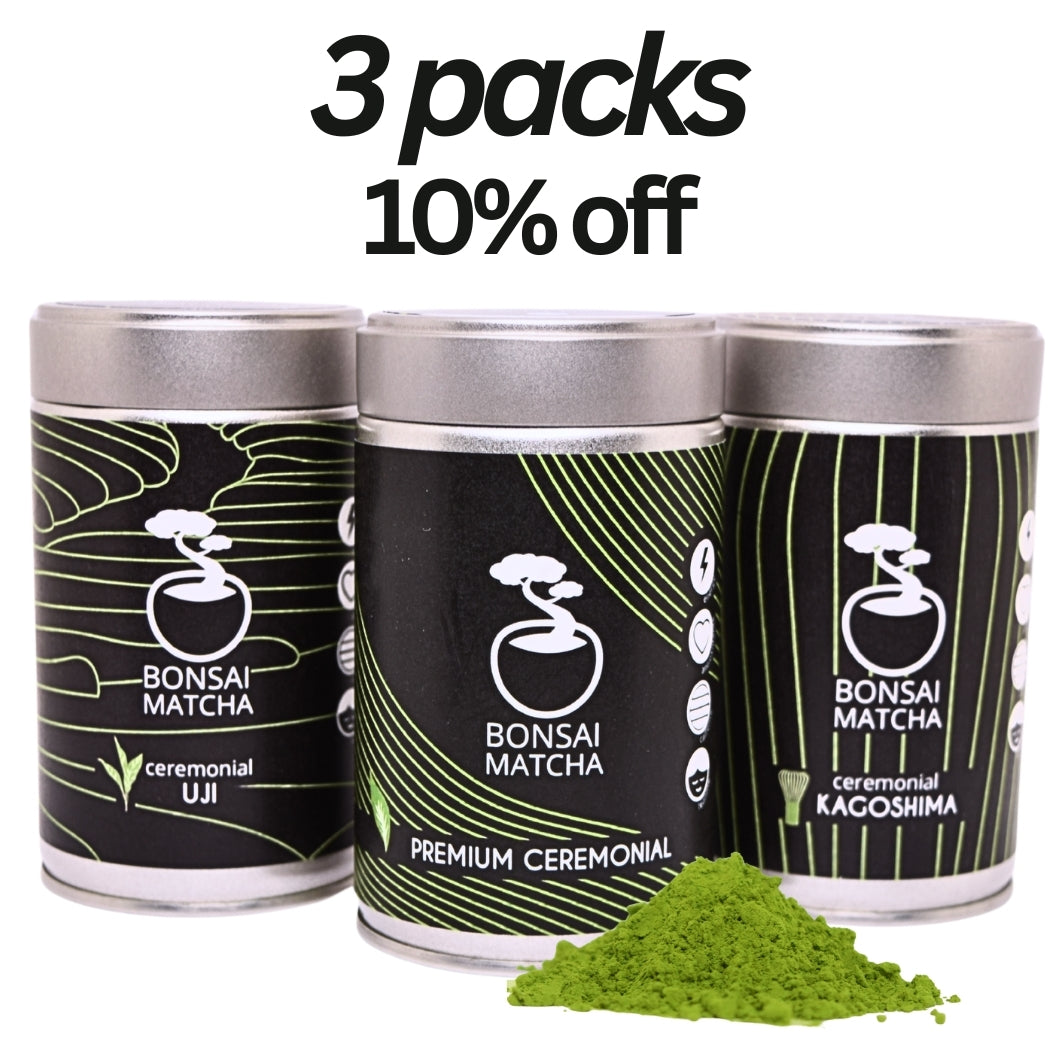 Bonsai Matcha Uji, Yame & Kagoshima Premium Ceremonial (3 x 60g)
