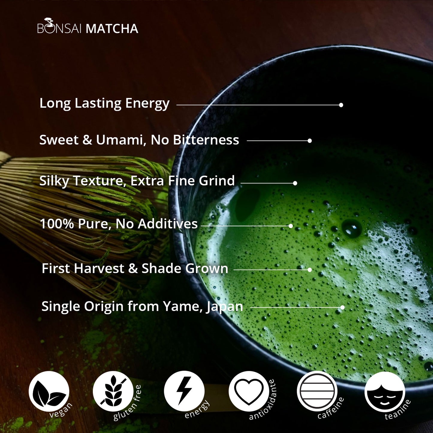 Bonsai Matcha Premium Ceremonial NEW ,Origin Yame, 60g