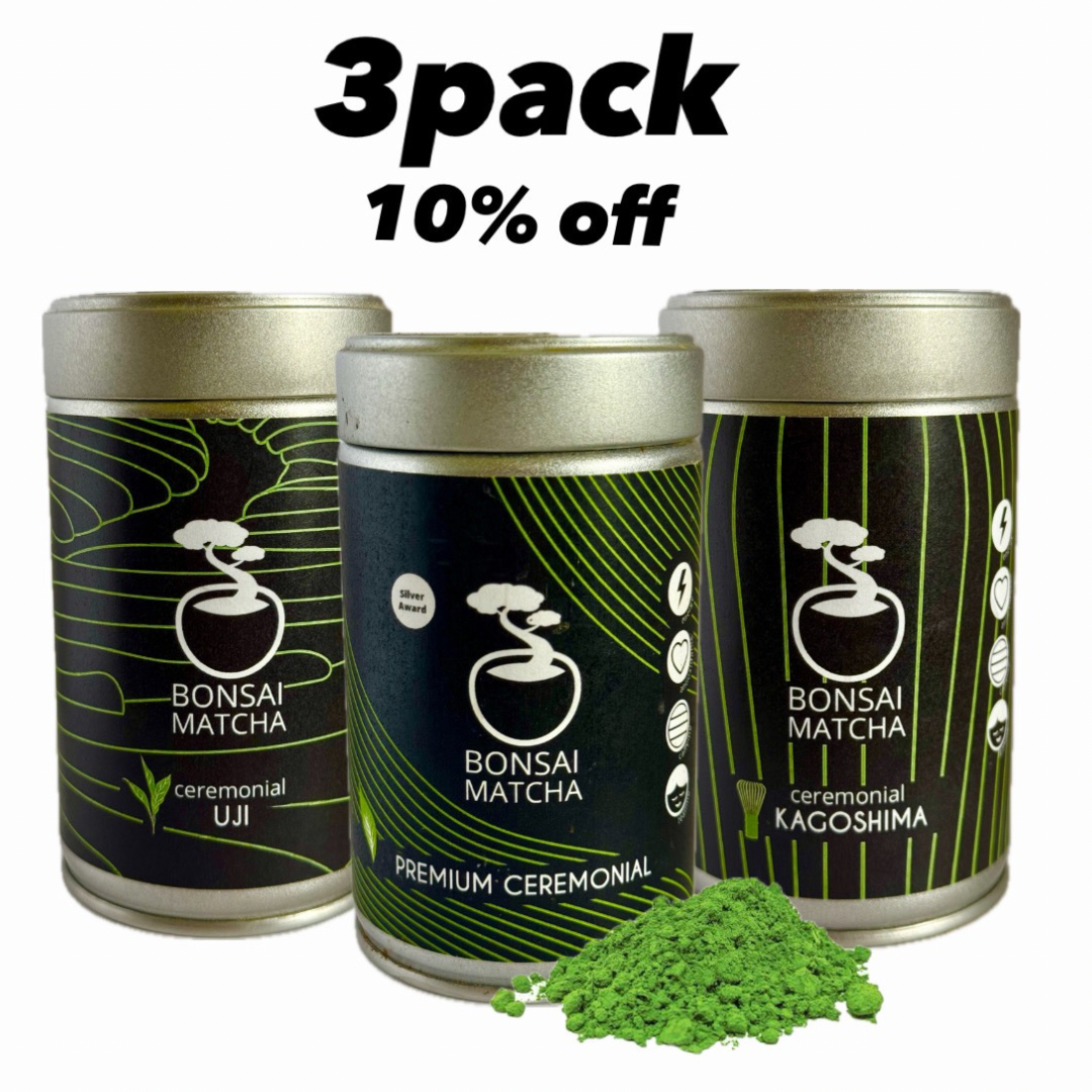 Bonsai Matcha Uji, Yame & Kagoshima Premium Ceremonial (3 x 60g)