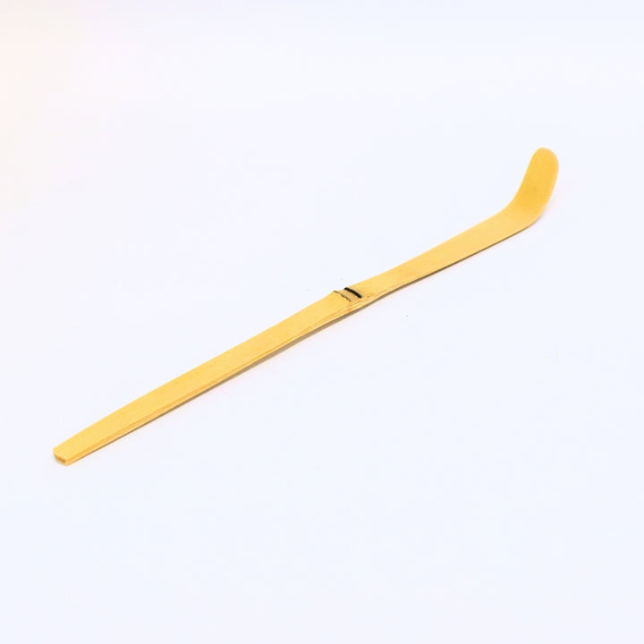 bamboo matcha scoop on white background