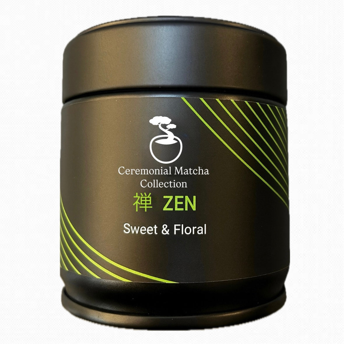 Zen ceremonial matcha powder tin from Japan premium green tea for lattes and traditional matcha tea ceremonies