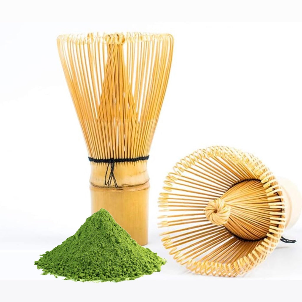 Complete Japanese matcha whisk and scoop set with Zen ceremonial matcha tin for beginners making authentic matcha at home