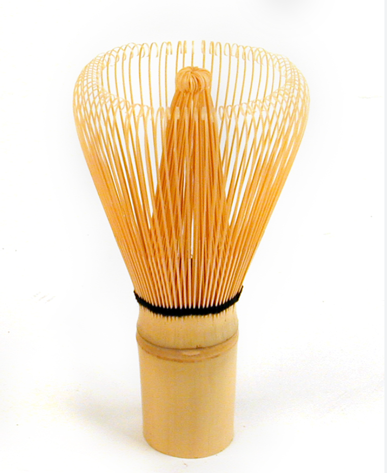 Japanese bamboo chasen whisk used for preparing matcha tea